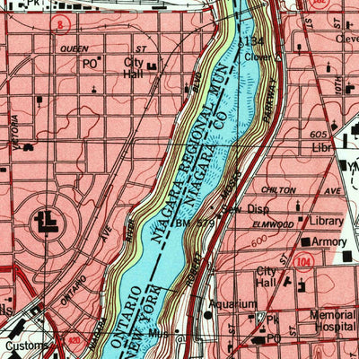 United States Geological Survey Niagara Falls, NY (1995, 25000-Scale) digital map