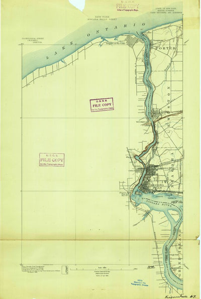 United States Geological Survey Niagra Falls, NY (1894, 62500-Scale) digital map