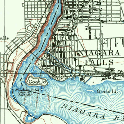 United States Geological Survey Niagra Falls, NY (1900, 62500-Scale) digital map