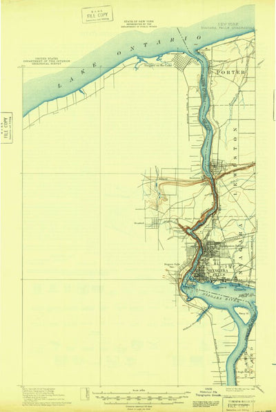 United States Geological Survey Niagra Falls, NY (1901, 62500-Scale) digital map