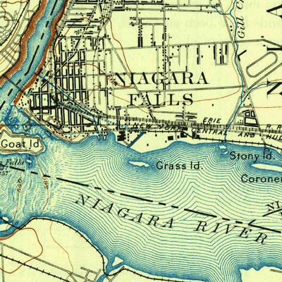 United States Geological Survey Niagra Falls, NY (1901, 62500-Scale) digital map
