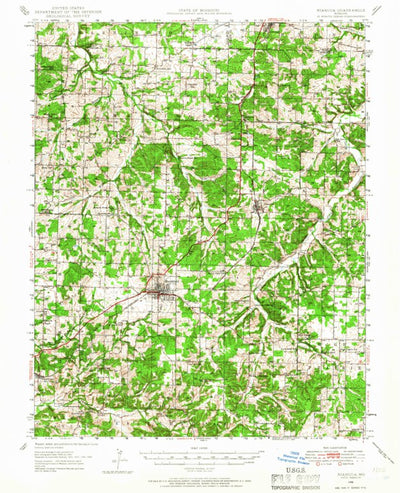 United States Geological Survey Niangua, MO (1946, 62500-Scale) digital map