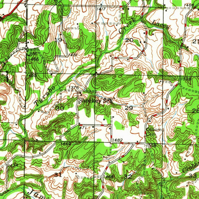 United States Geological Survey Niangua, MO (1946, 62500-Scale) digital map
