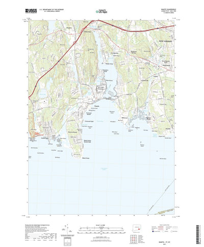 United States Geological Survey Niantic, CT (2021, 24000-Scale) digital map