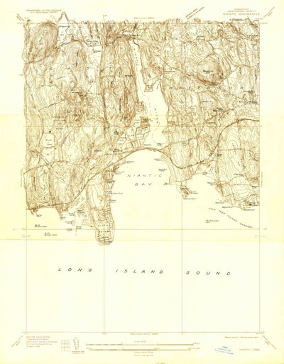 United States Geological Survey Niantic, CT-NY (1934, 24000-Scale) digital map