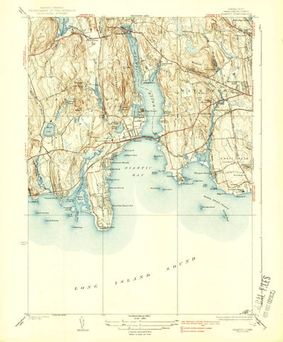United States Geological Survey Niantic, CT-NY (1938, 31680-Scale) digital map