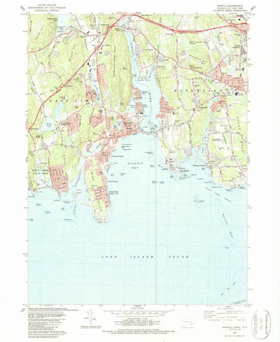 United States Geological Survey Niantic, CT-NY (1983, 24000-Scale) digital map
