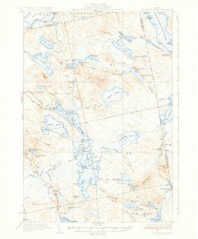 United States Geological Survey Nicatous Lake, ME (1934, 62500-Scale) digital map