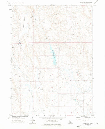 United States Geological Survey Nichol Flat, ID (1972, 24000-Scale) digital map