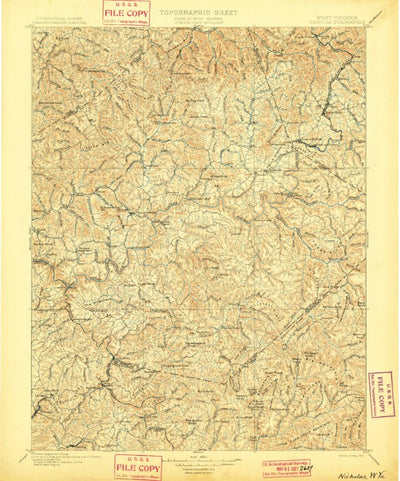 United States Geological Survey Nicholas, WV (1901, 125000-Scale) digital map