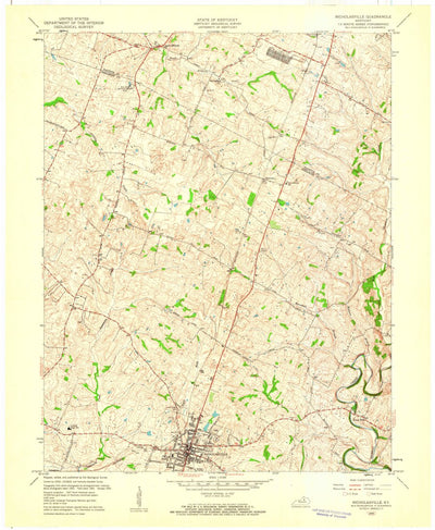 United States Geological Survey Nicholasville, KY (1959, 24000-Scale) digital map