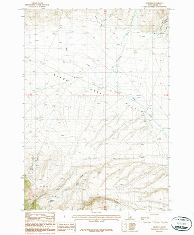 United States Geological Survey Nicholia, ID (1987, 24000-Scale) digital map