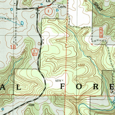 United States Geological Survey Nichols Knob, MO (2004, 24000-Scale) digital map