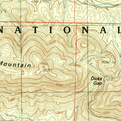 United States Geological Survey Nichols Mountain, AR (1986, 24000-Scale) digital map