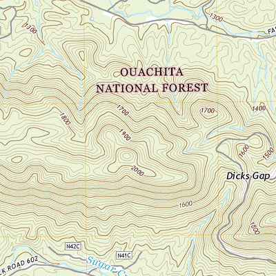 United States Geological Survey Nichols Mountain, AR (2020, 24000-Scale) digital map