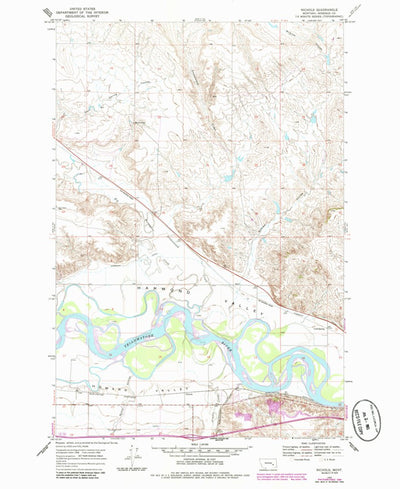 United States Geological Survey Nichols, MT (1968, 24000-Scale) digital map