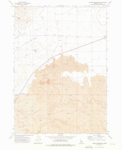 United States Geological Survey Nichols Reservoir, ID (1972, 24000-Scale) digital map