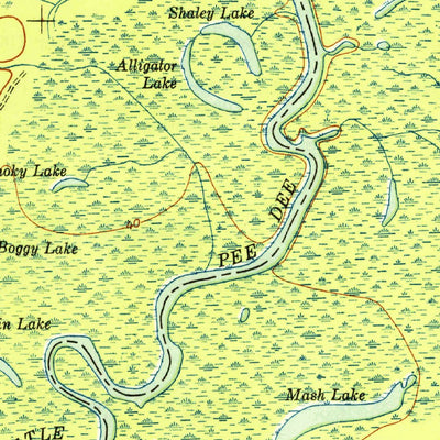 United States Geological Survey Nichols, SC (1950, 24000-Scale) digital map