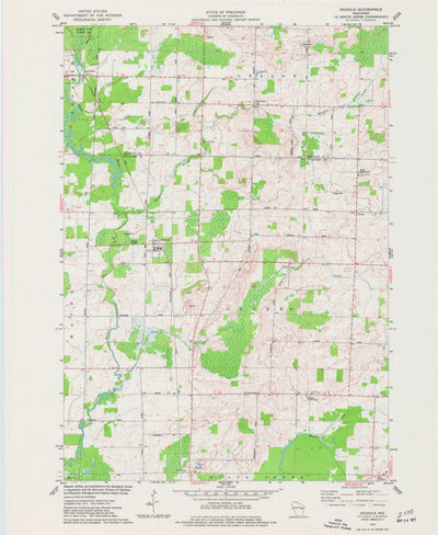 United States Geological Survey Nichols, WI (1974, 24000-Scale) digital map