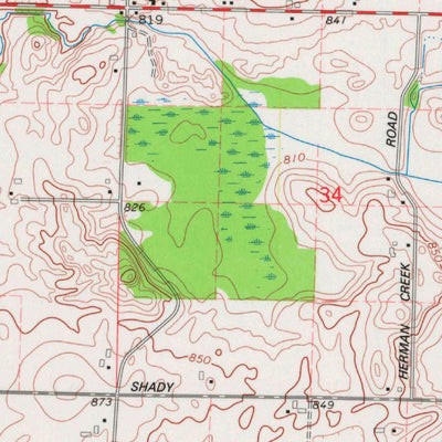 United States Geological Survey Nichols, WI (1974, 24000-Scale) digital map