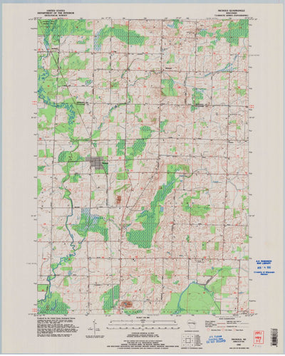 United States Geological Survey Nichols, WI (1992, 24000-Scale) digital map