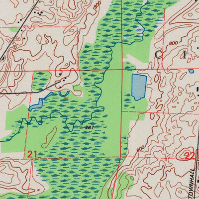 United States Geological Survey Nichols, WI (1992, 24000-Scale) digital map