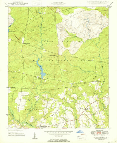 United States Geological Survey Nicholson Creek, NC (1950, 24000-Scale) digital map