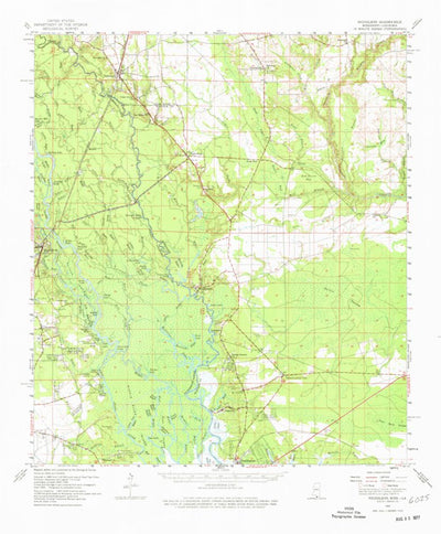United States Geological Survey Nicholson, MS-LA (1959, 62500-Scale) digital map
