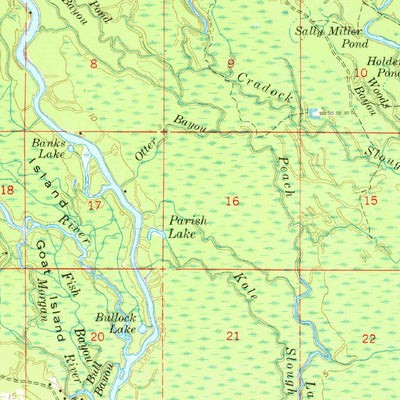 United States Geological Survey Nicholson, MS-LA (1959, 62500-Scale) digital map