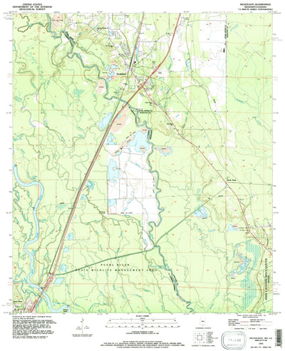 United States Geological Survey Nicholson, MS-LA (1993, 24000-Scale) digital map