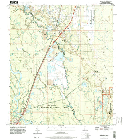 United States Geological Survey Nicholson, MS-LA (1998, 24000-Scale) digital map