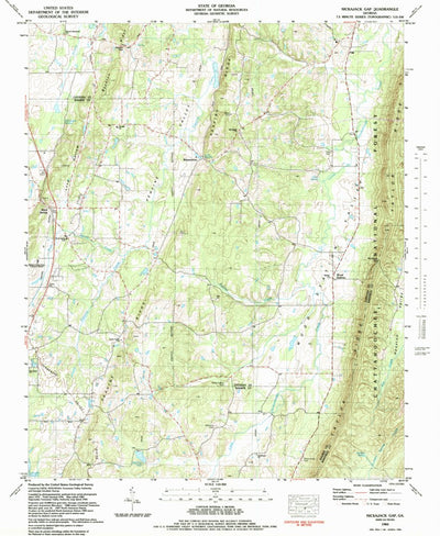 United States Geological Survey Nickajack Gap, GA (1983, 24000-Scale) digital map