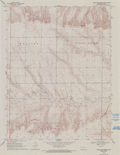 United States Geological Survey Nickel Mine Spring, KS (1969, 24000-Scale) digital map