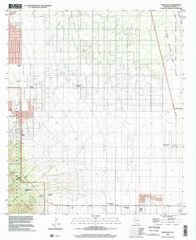United States Geological Survey Nicksville, AZ (1996, 24000-Scale) digital map
