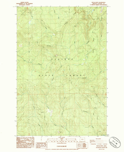 United States Geological Survey Nicolai Mountain, OR (1985, 24000-Scale) digital map