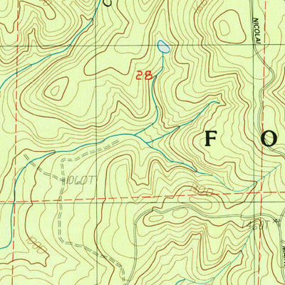 United States Geological Survey Nicolai Mountain, OR (1985, 24000-Scale) digital map