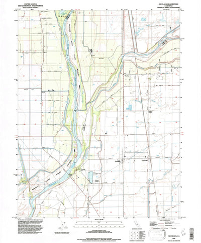 United States Geological Survey Nicolaus, CA (1992, 24000-Scale) digital map