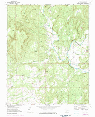 United States Geological Survey Nicut, OK (1973, 24000-Scale) digital map