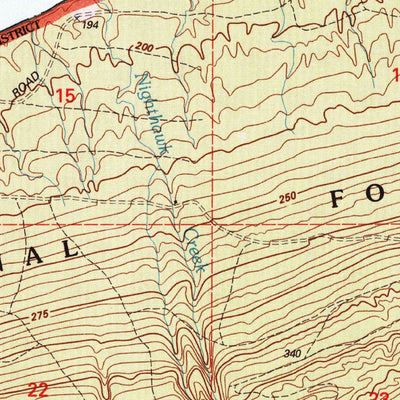 United States Geological Survey Nighthawk Creek, MI (1999, 24000-Scale) digital map