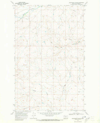 United States Geological Survey Nightshoot Coulee, MT (1968, 24000-Scale) digital map
