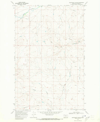 United States Geological Survey Nightshoot Coulee, MT (1968, 24000-Scale) digital map