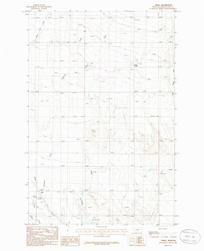 United States Geological Survey Nihill, MT (1986, 24000-Scale) digital map