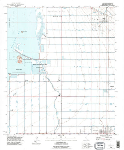 United States Geological Survey Niland, CA (1992, 24000-Scale) digital map