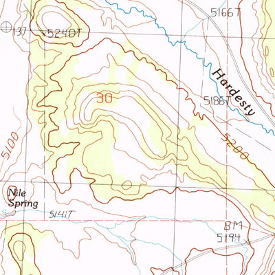 United States Geological Survey Nile Spring, NV-UT-ID (1989, 24000-Scale) digital map