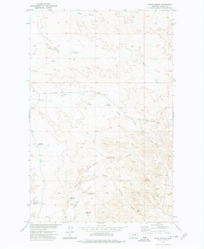 United States Geological Survey Niles Coulee, MT (1973, 24000-Scale) digital map
