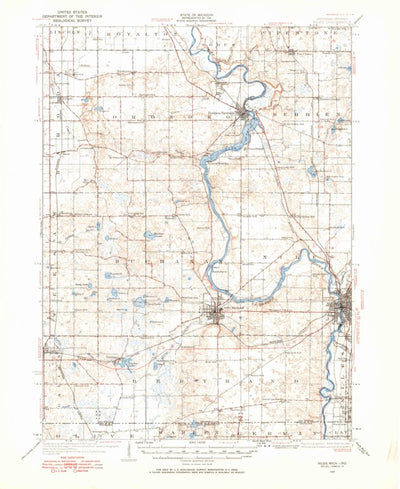 United States Geological Survey Niles, MI-IN (1927, 62500-Scale) digital map