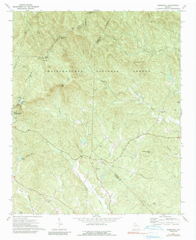 United States Geological Survey Nimblewill, GA (1971, 24000-Scale) digital map