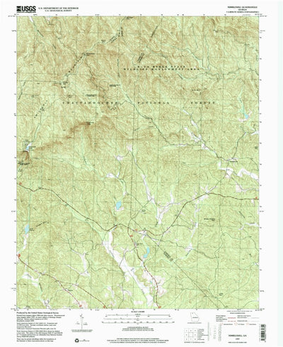 United States Geological Survey Nimblewill, GA (1997, 24000-Scale) digital map