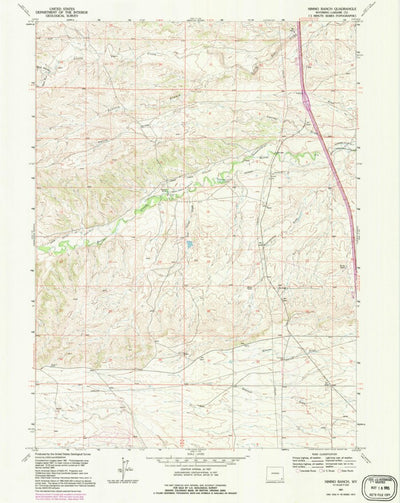 United States Geological Survey Nimmo Ranch, WY (1962, 24000-Scale) digital map