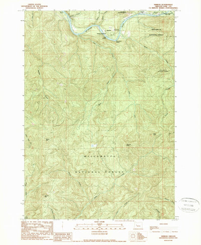 United States Geological Survey Nimrod, OR (1989, 24000-Scale) digital map